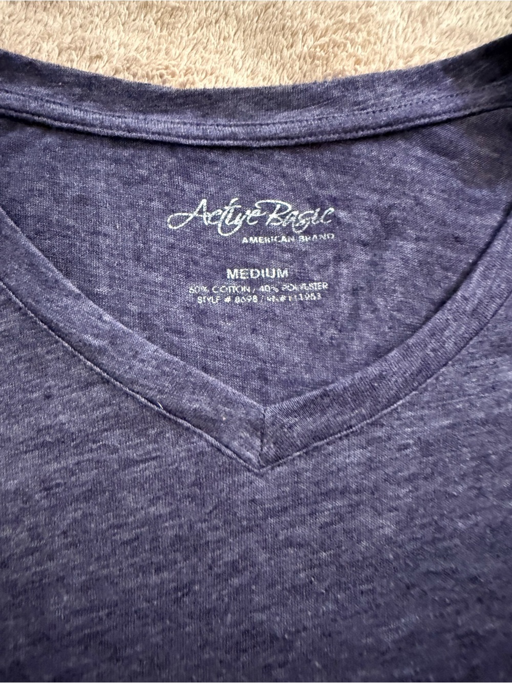 Active Basic Purple Long Sleeve V-Neck Top - Picture 3 of 5